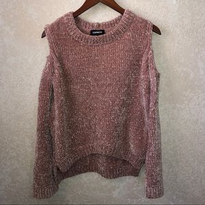 Cold shoulder bell sleeve sweater